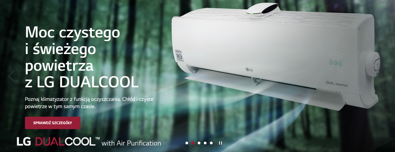 klimatyzator z oczyszczaczem powietrza - LG Electronics DUALCOOL